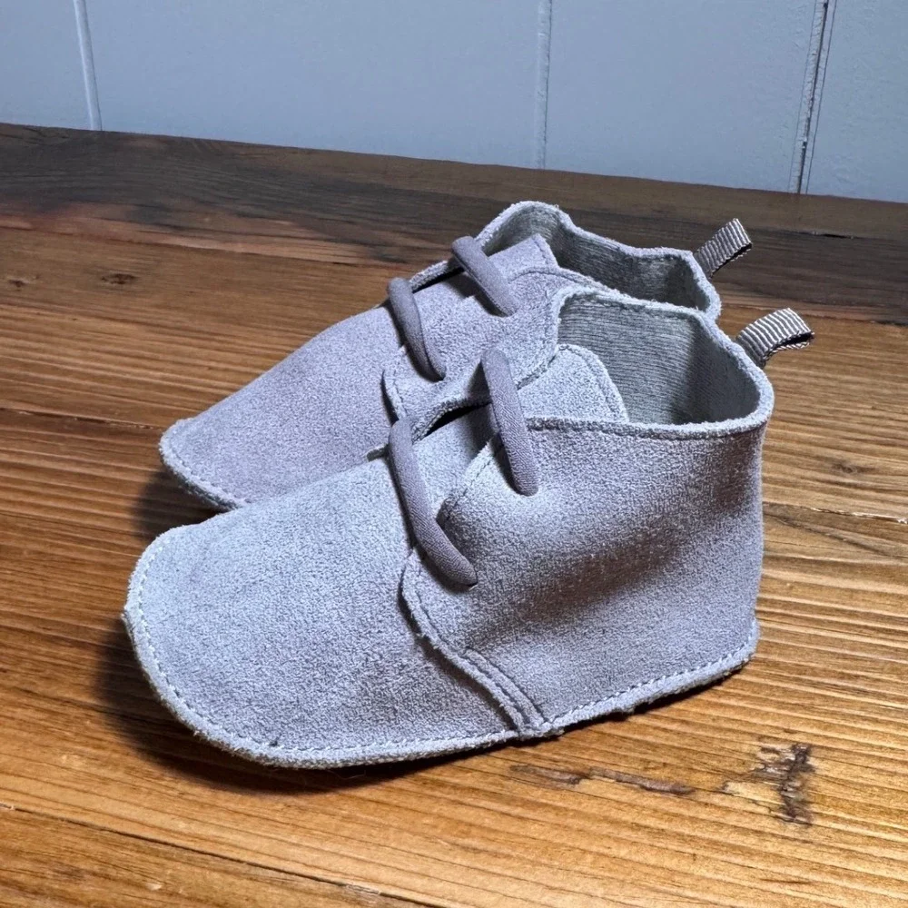 Baby Gap Suede Desert Boot Infant 6-12M Tahitian Pearl Gray Chukka Booties